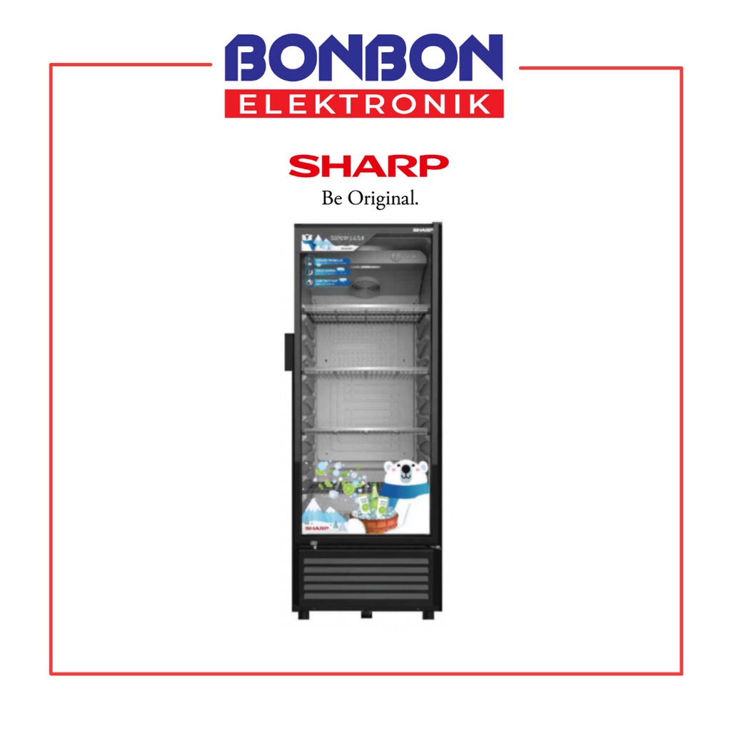 Sharp Showcase Display Cooler 200L SCH 210 FS / SCH210FS / SCH 210FS