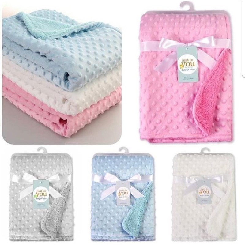 Selimut Bayi Double Fleece Polos / Baby Blanket / Selimut Dou Dou