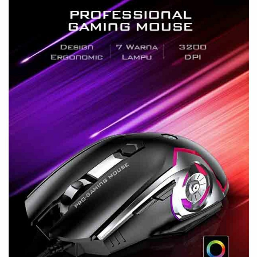 Gamen GM1200 Gaming Mouse Optical Wired USB Laptop Komputer PC RGB