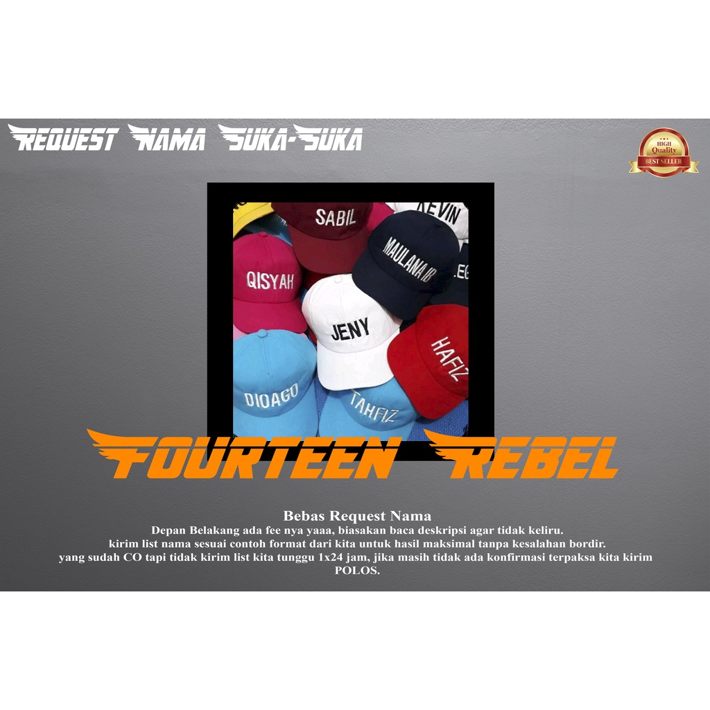 Topi Anak Gratis Bordir Nama Suka-Suka