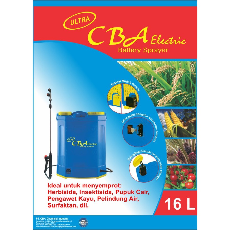 Sprayer elektrik CBA type 2 CBA ultra kapasaitas 16 liter alat semprot cas cba kep elektrik