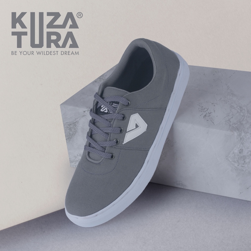 Sepatu Skate Kasual Pria Cowo Distro Kuzatura Original Sneakers Ringan Bahan Kanvas Sol Karet