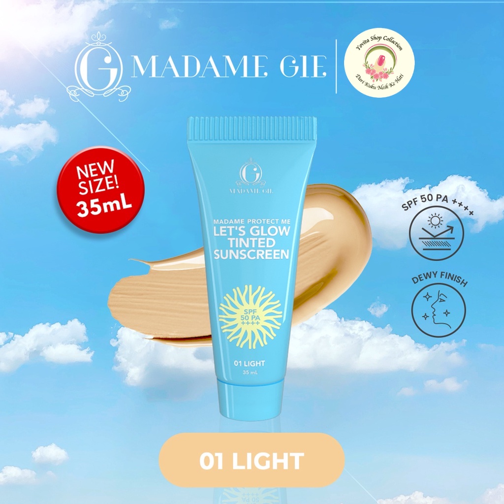 Sunscreen Madame Gie Madame Protect Me Let's Glow Tinted SPF 50 PA ++++ | Skincare sunblock