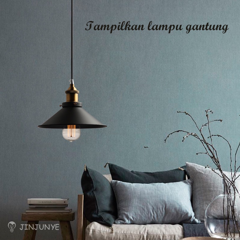 Lampu Gantung Industrial Mini Edison E27 Nordic Bar Besi untuk Dekorasi Rumah / Restoran / Toko Lampu Kafe Gantung Lampu Bar Minimalist JINY