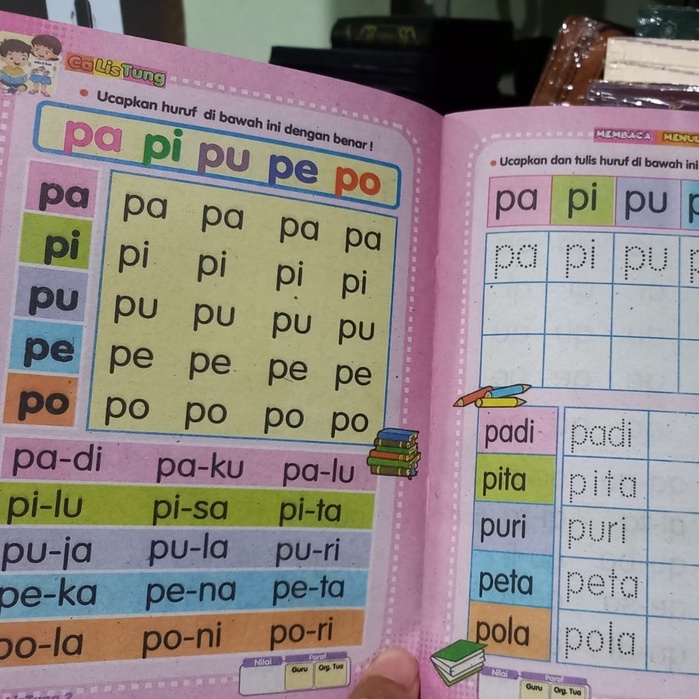 Buku Ketrampilan Calistung Jilid 1 2 3 4 Untuk Anak PAH