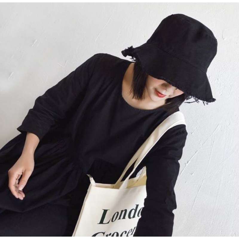 Termurah!! Bucket Hat ripped Import end topi bucket rawis rumbai terbaru pria dan wanita Korea Style