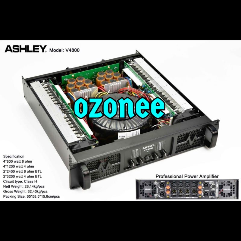 POWER AMPLI 4 CHANNEL ASHLEY HMD 48 ORIGINAL GARANSI RESMI