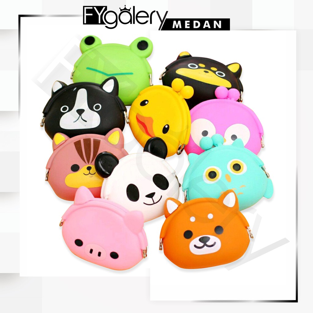 FygaleryMedan Dompet Koin karakter lucu  jelly silicone 