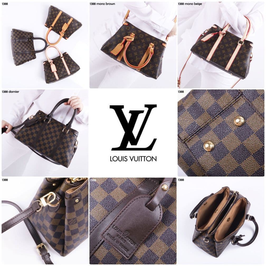 COD ❤️ Tas Wanita LV Louis Vuitton Soufflot MM Mono Handbag Premium Mono Damier terbaru