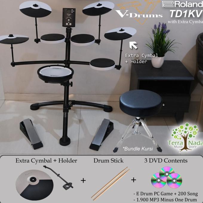 Drum Elektrik Roland Td1Kv + Extra Cymbal / Td 1Kv / Td1 Kv Vdrums