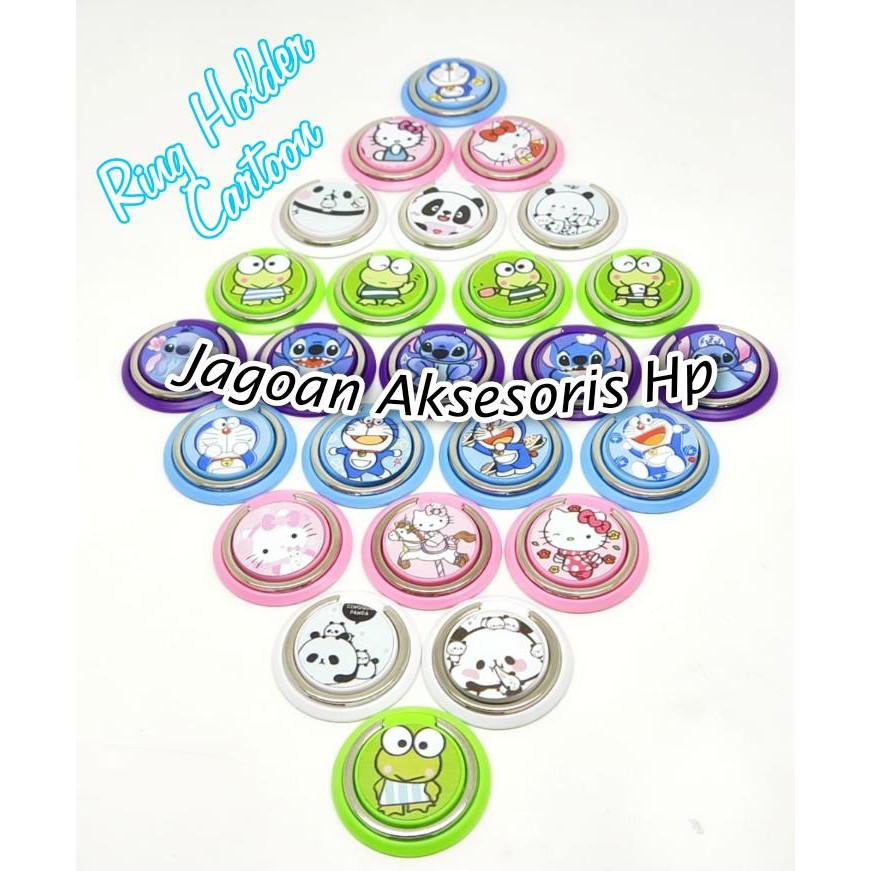 Ring Holder CARTOON Ring Stand Karakter iRing Stent Cincin Gantungan Belakang HP