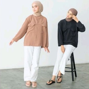 NEW ARRIVAL - Eveseitch - Mima Blouse - Blouse Wanita Cringkle