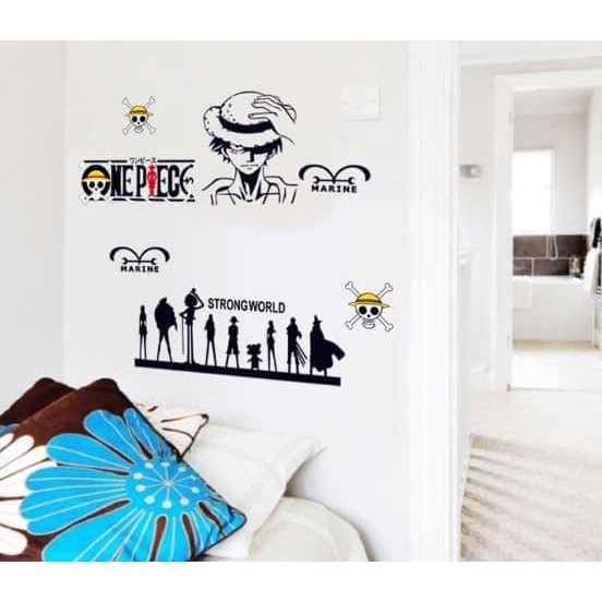 WALLSTICKER WALLSTIKER WALSETIKER WALLSTICKER TEMBOK DINDING TR75 ONE PIECE STIKER UK 70CM X 50CM KAMAR ANAK CEWEK COWOK KEREN BAGUS MURAH