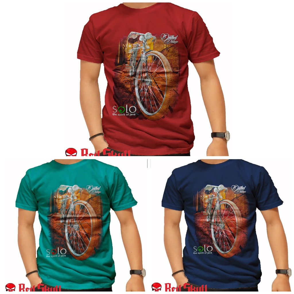 Kaos katun pit onthel classic solo katun soft