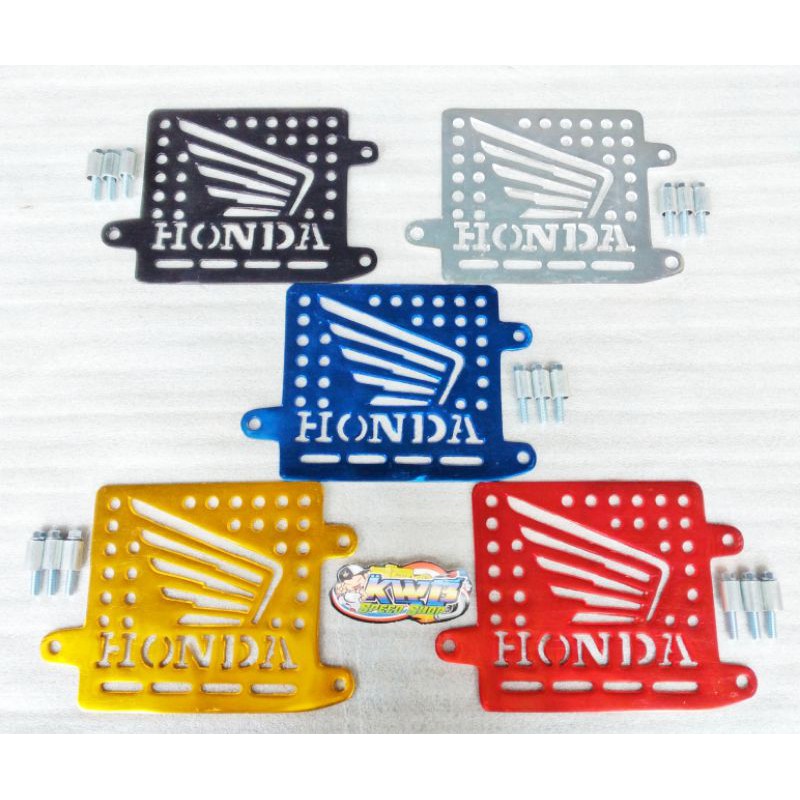 Cover radiator hrc cnc logo honda vario 125 150 pcx adv plus baut boshing