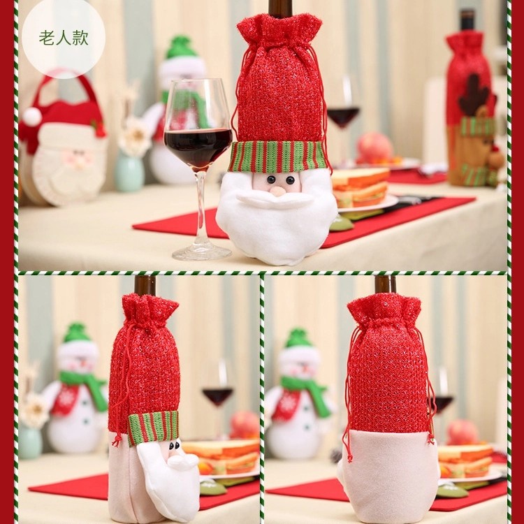 Sarung Botol Natal Santa Wine Bottle Cover Christmas Gift Kado Natal