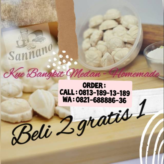 

Kue Bangkit Medan (kue kering/cookies/Homemade)