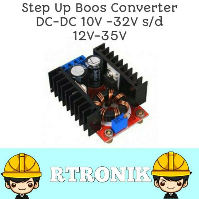 Boost Converter DC-DC 10V-32V s/d 12V-35V 150watt Step Up