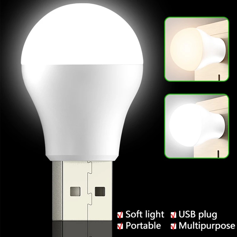 Lampu Baca LED USB Dengan Power Charging