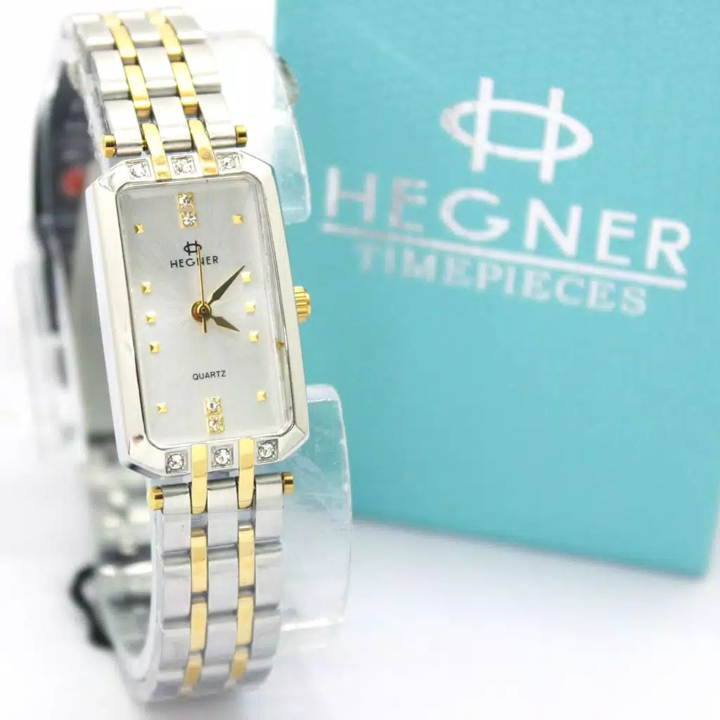 Jam Tangan Original H 5004 Hegner wanita  stainless steel silver gold