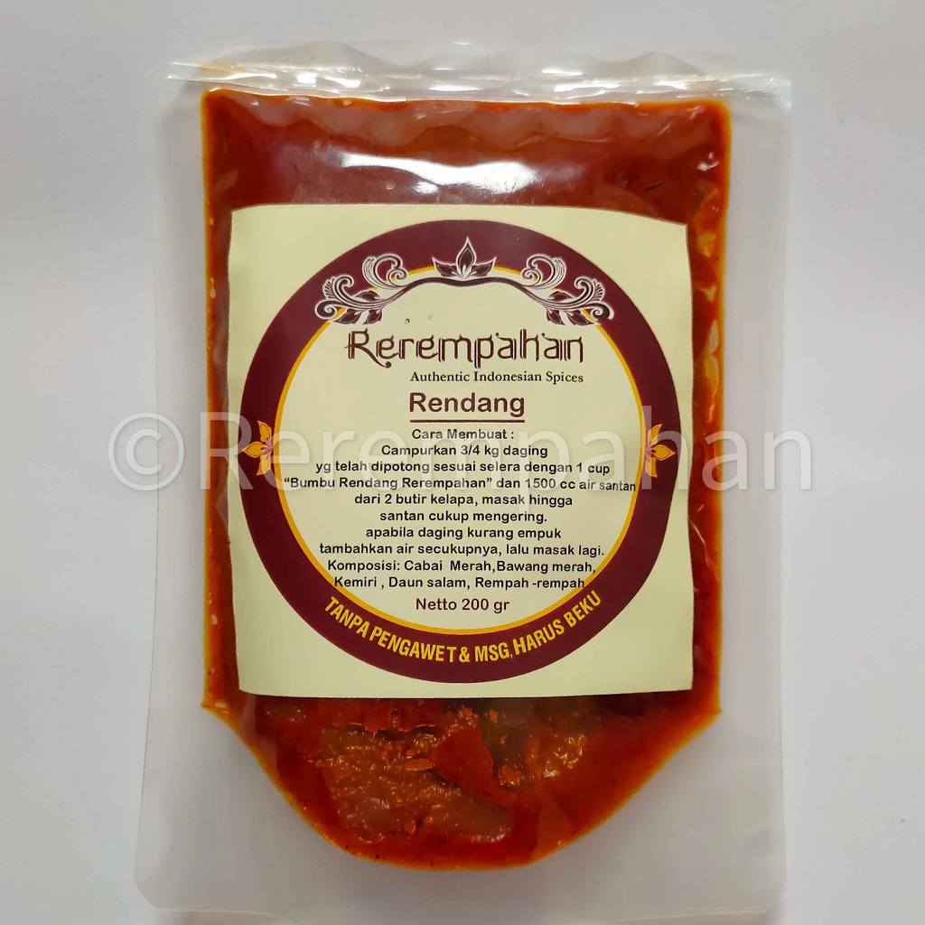 

Rerempahan RENDANG Bumbu Jadi Instan Siap Pakai TANPA PENGAWET & MSG