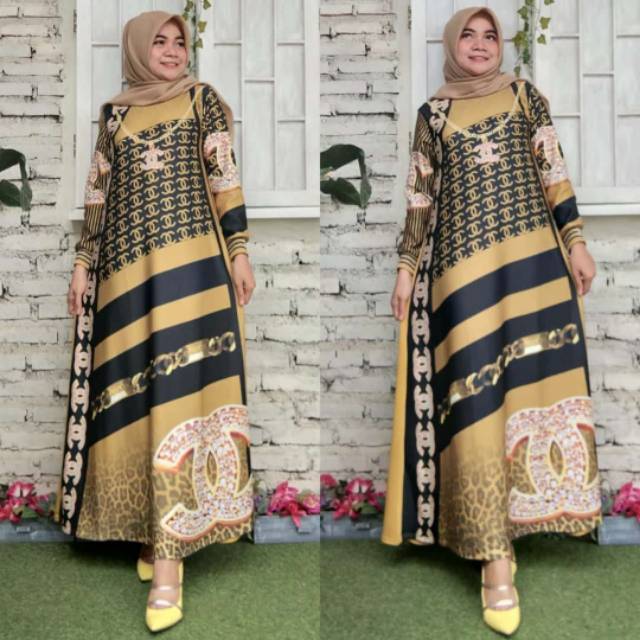 Gamis scuba chanel kalung