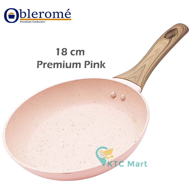 OBLEROME - Granite Frypan 18 cm Anti lengket Marble | Premium Cookware | Penggorengan TERLARIS