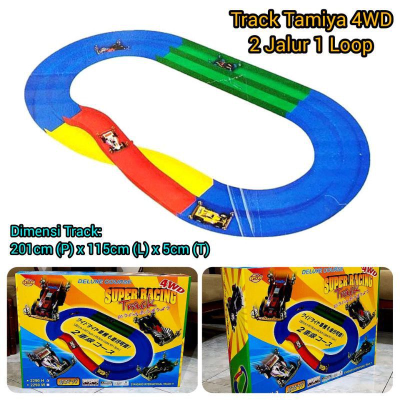Track Tamiya 2 Jalur - Jalanan Mobil Balap Trek 4wd