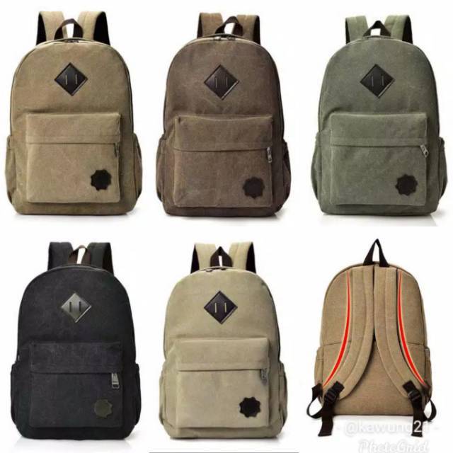 Tas Ransel Kanvas Sekolah TP05 Backpack Back To School