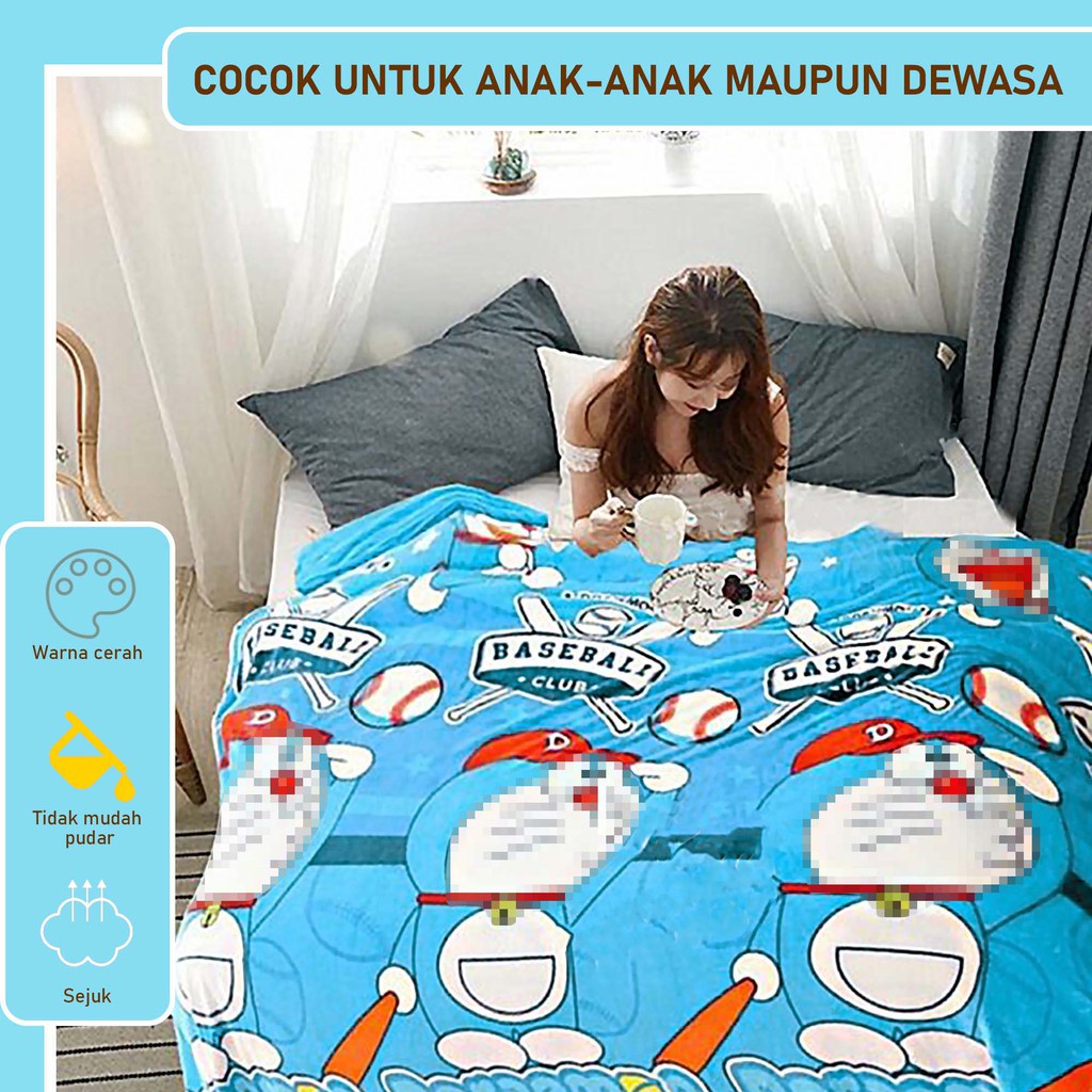 (300gr) SELIMUT BULU TEBAL MOTIF KARAKTER & ABSTRAK 120X180-3