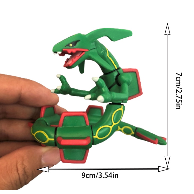 PVC Pokemon Model Rotatable Toys Shiny Rayquaza Zygarde Arceus Collection Dolls Figurines Gifts