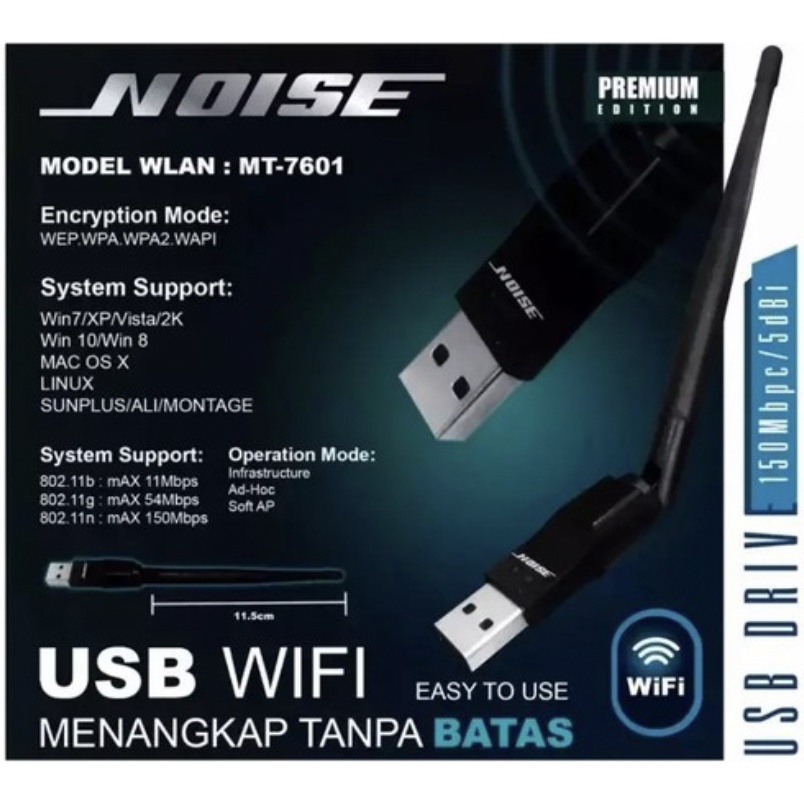 Wifi Dongle USB Set Top Box DVB T2 STB Noise Antena Luby Internet Akses Vidio Youtube