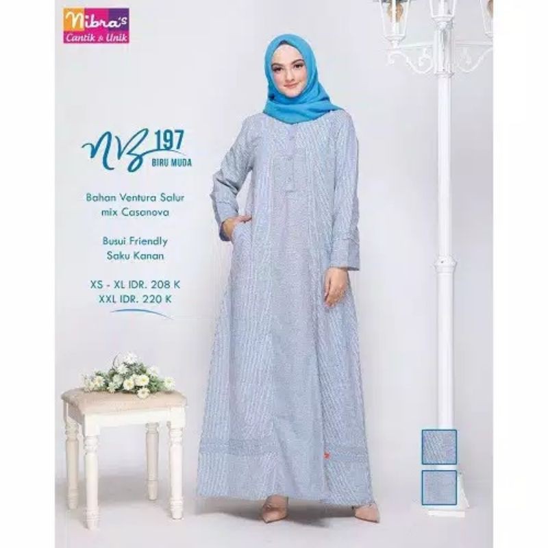 GAMIS NIBRAS NB 197 BIRU MUDA