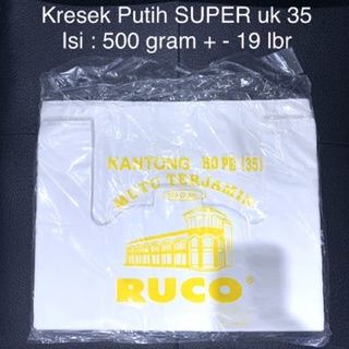 Kantong plastik Kresek putih 15 24 28 35 40 50 kiloan Kantong plastik Kresek putih 15 24 28 35 40 50 kiloan