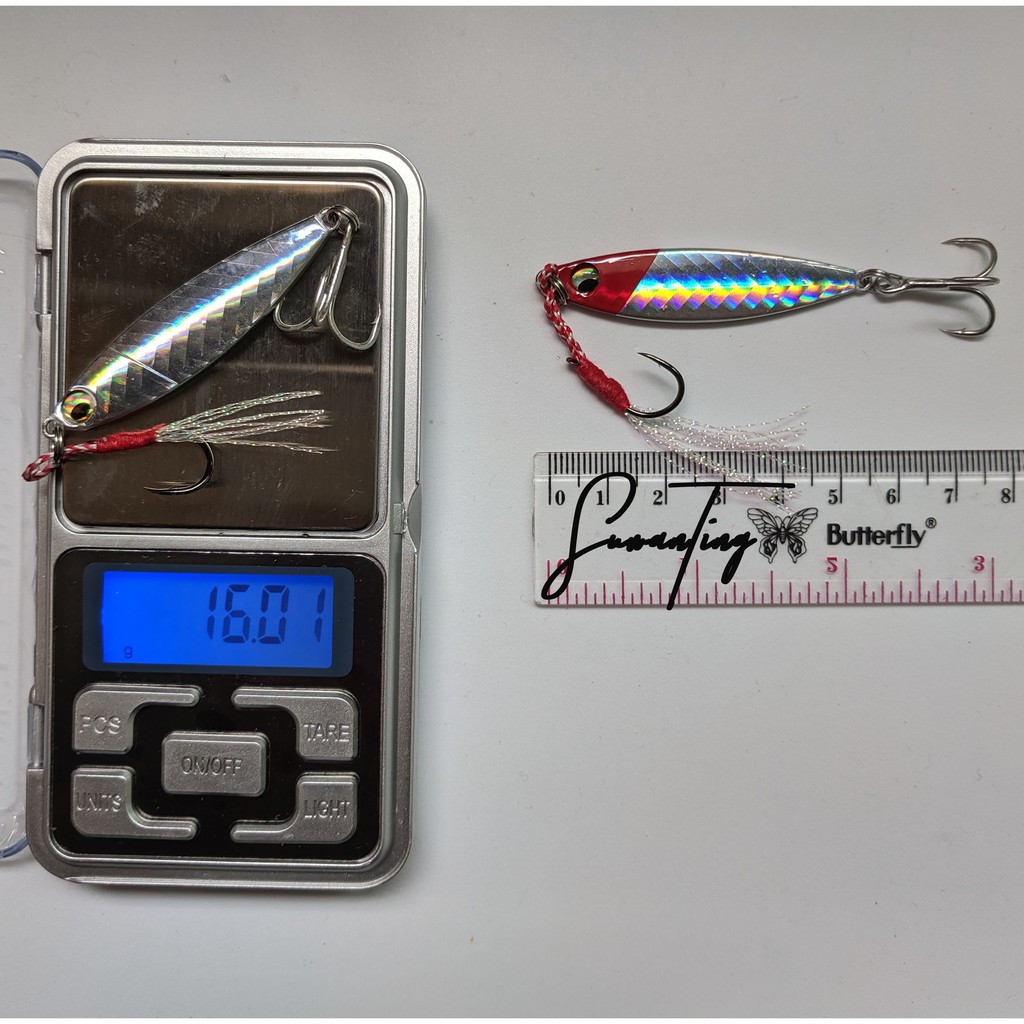 Umpan Lure Metal Jig 7g 10g 15g 20g dengan assist hook