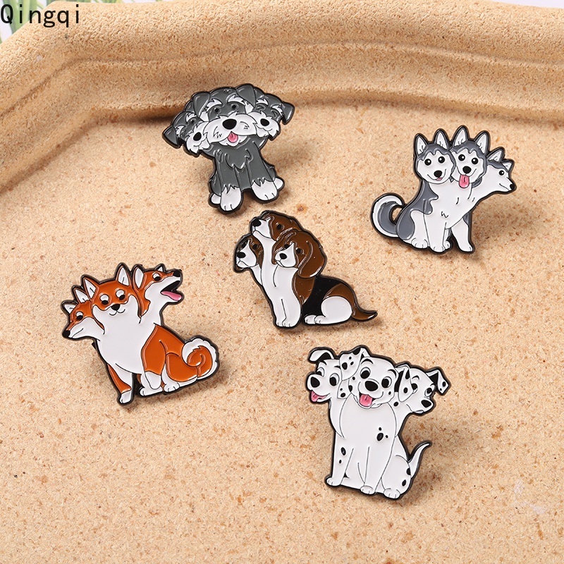 Bros Pin Enamel Bentuk Anjing Akita Shiba Inu Untuk Pria Dan Wanita