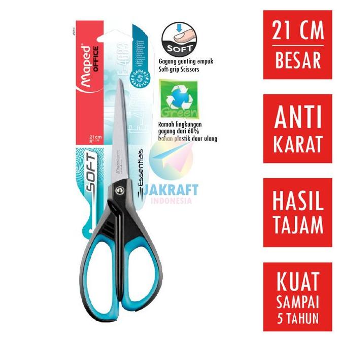 

Big Sale Gunting Kertas Besar Gagang Empuk 21 cm MAPED Essentials Soft Scissors Big Sale
