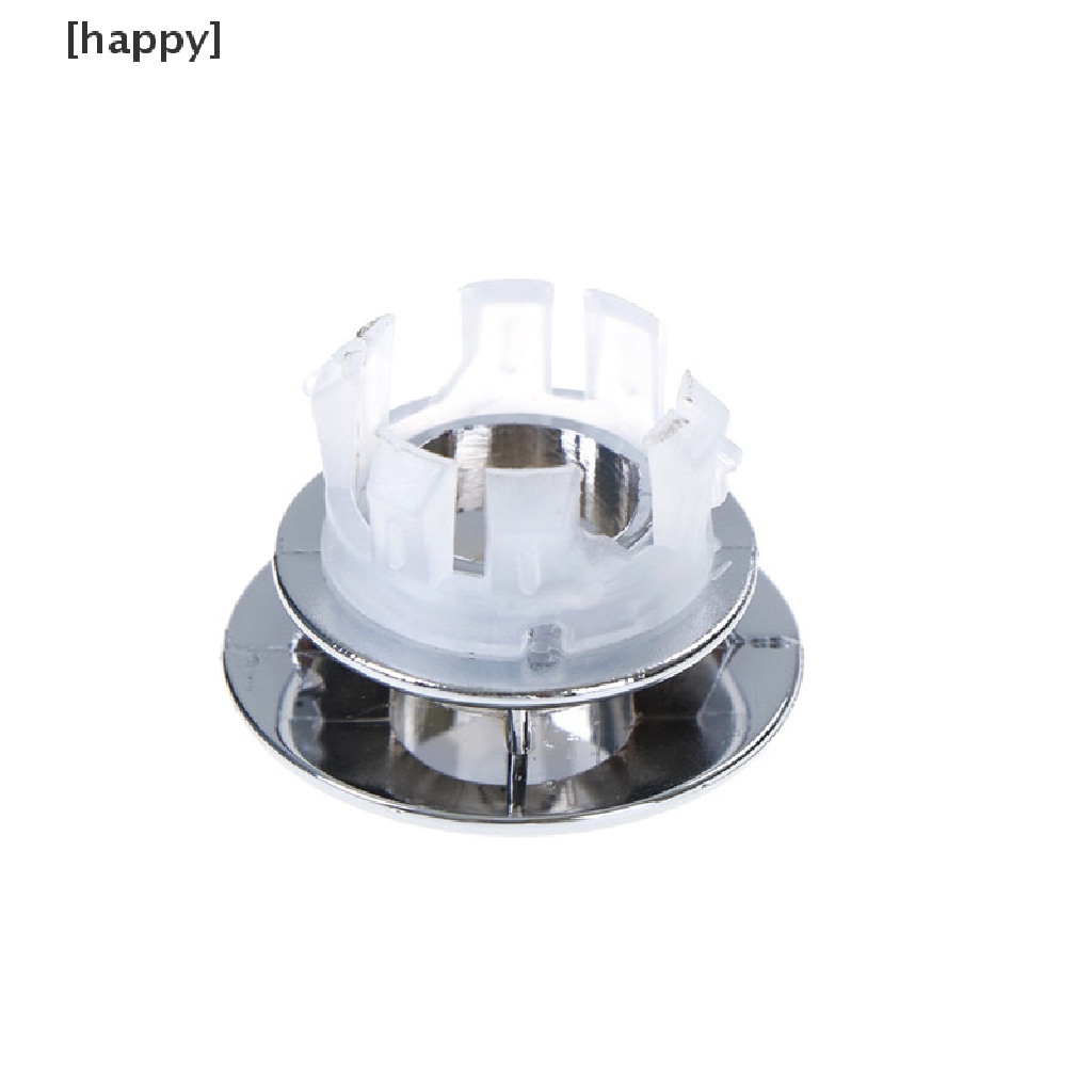 HA 2PCS Round Overflow Cover Tidy Trim Chrome Bathroom Basin Sink Spare Replacement ID