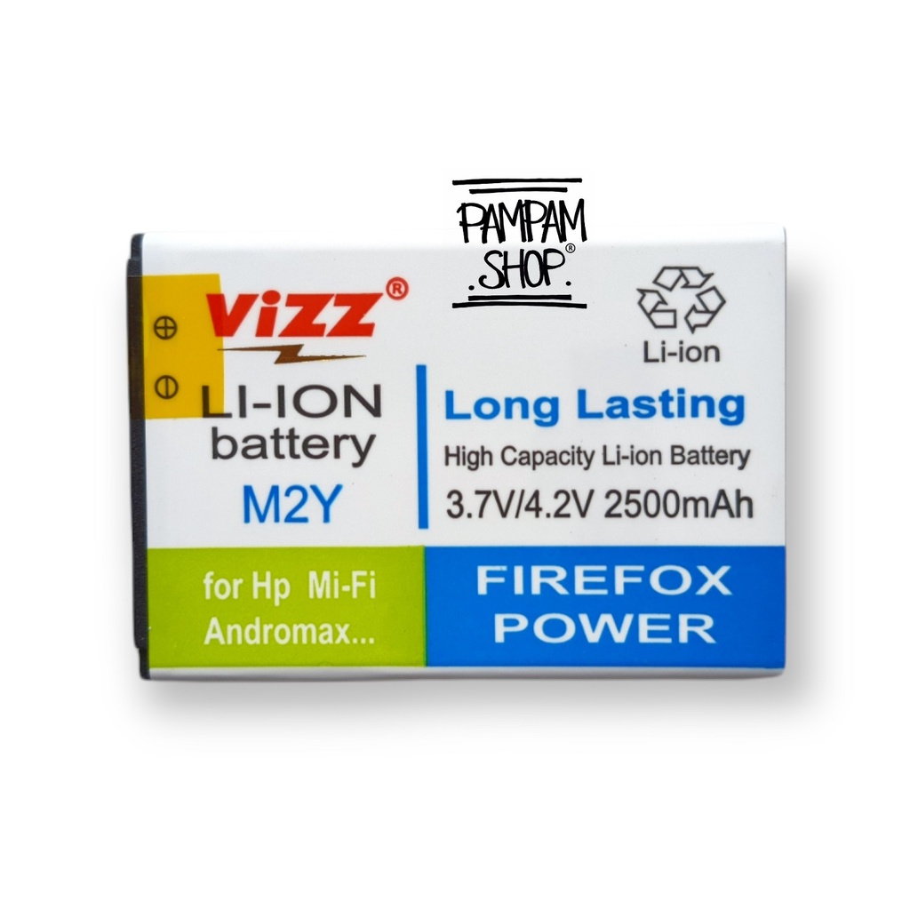 Baterai Vizz Original Double Power Modem Smartfren MIFI Andromax M2Y H15348 H11348 Batrai Batre Dual