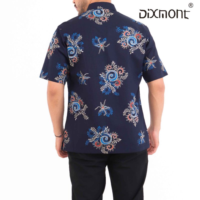 Dixmont Kemeja Pria Batik Pendek Hem BS00221