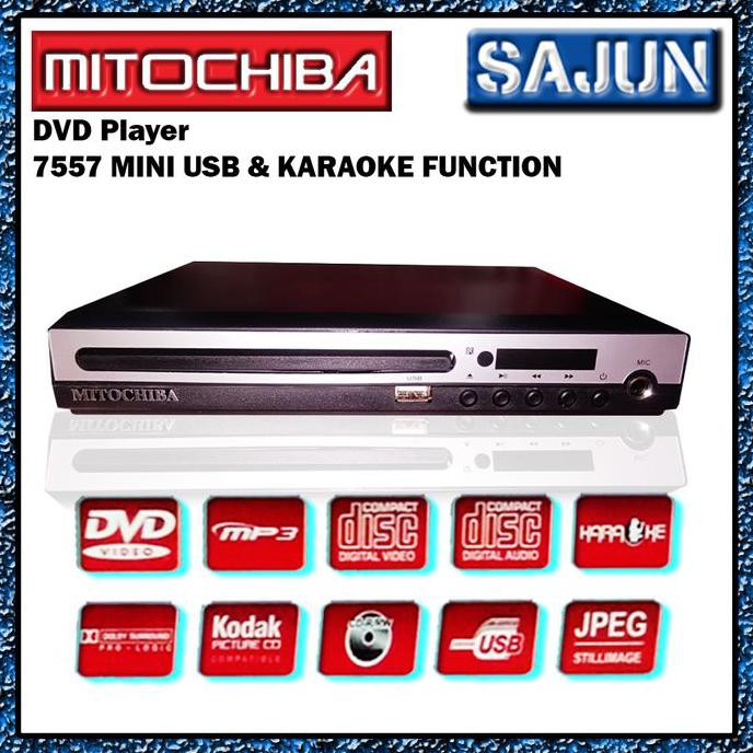 Mitochiba DVD Player 7557 Mini USB/Karaoke Function