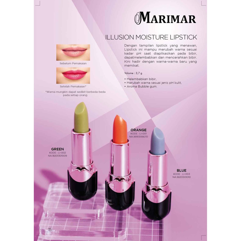 MARIMAR ILLUSION MOISTURE LIPSTIK |Lipstick Waterproof