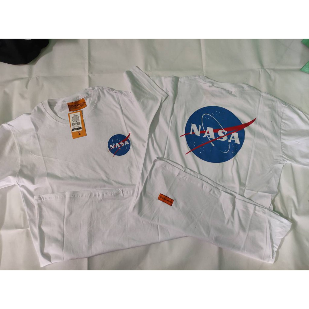 H&M Nasa Baju Kaos Pria Wanita Planet Putih Dinasti Korupsi