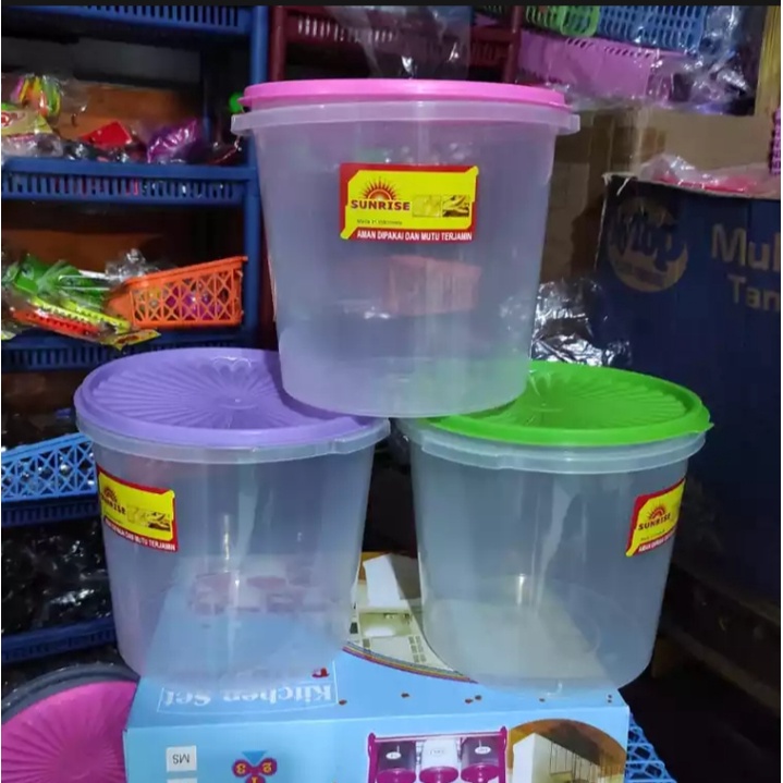 Toples Sealware 5 Liter (D=20cm) Plastik Besar Tempat Kerupuk Peyek Bulat