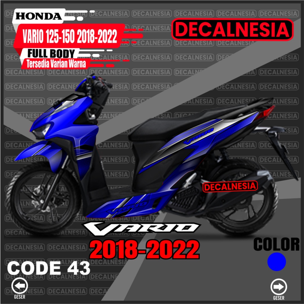 Decal Stiker Vario All New 150 125 Full Body Tahun 2018 2019 Sticker Motor Honda 2020 Dekal 2021 202