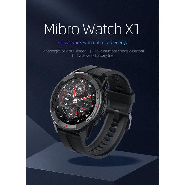 MIBRO X1 Smartwatch - 5ATM Waterproof Sporty AMOLED 1.3-inch Screen