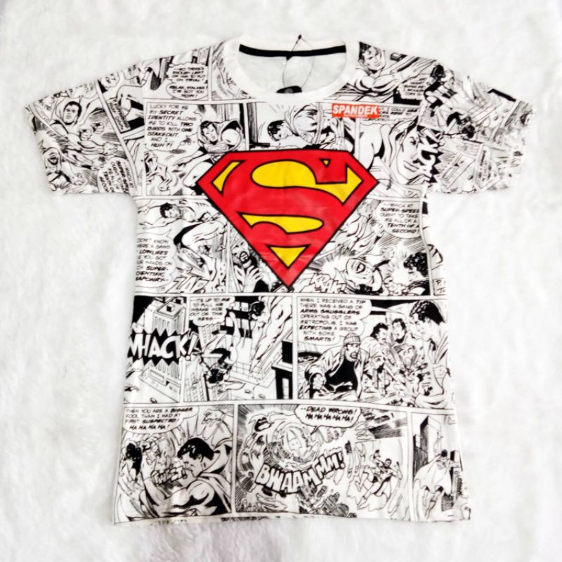 BAJU KAOS DISTRO ANAK SUPERMAN COMIC MURAH MERIAH umur 5-10tahun