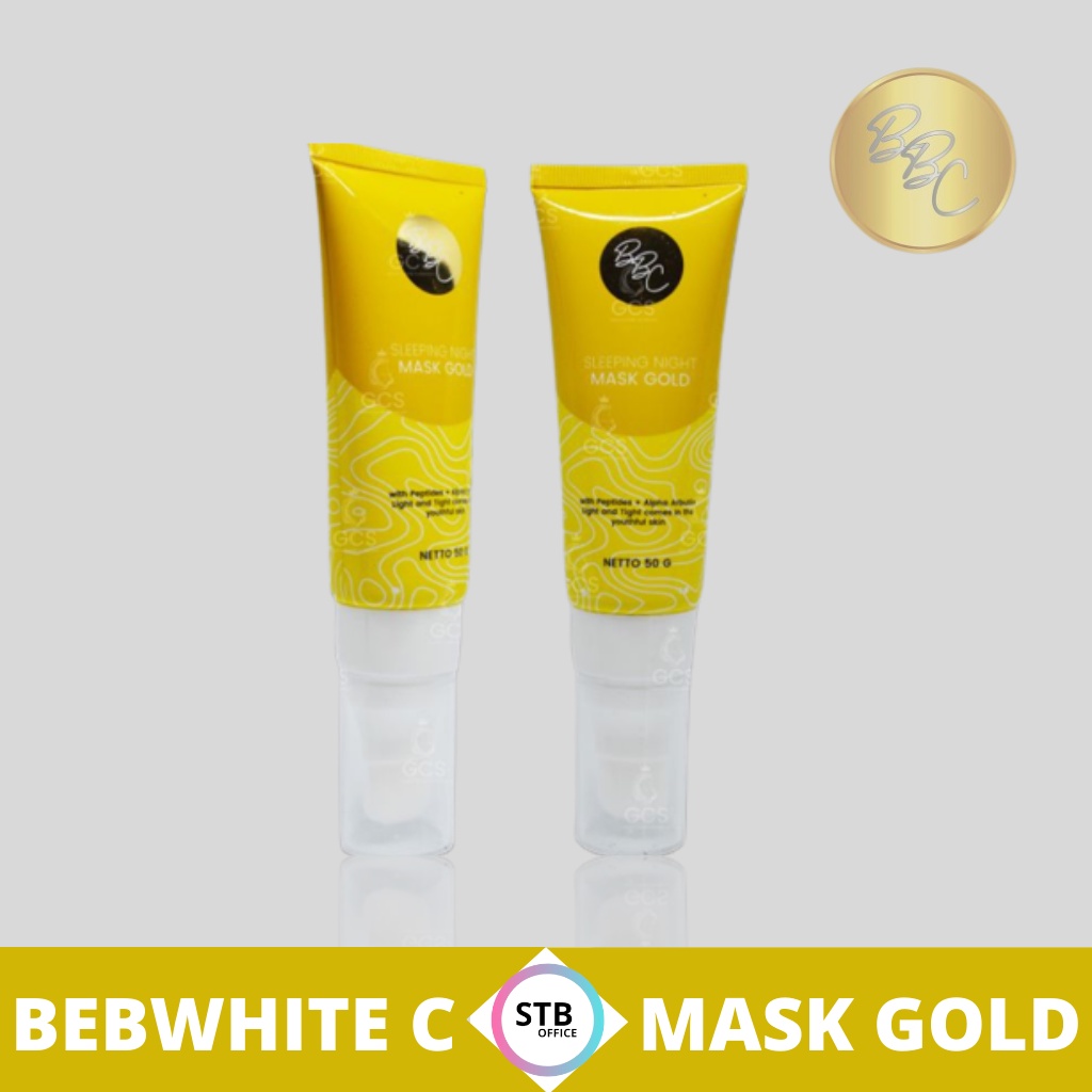 Bebwhite C BBC Sleeping Night Mask Gold Menyamarkan Garis Halus