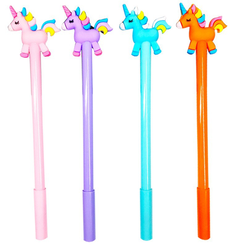 

Perlengkapan Sekolah Yo Yo Cute Kawaii Rainbow Unicorn Horse Angel Gel Pen School Office black Pen