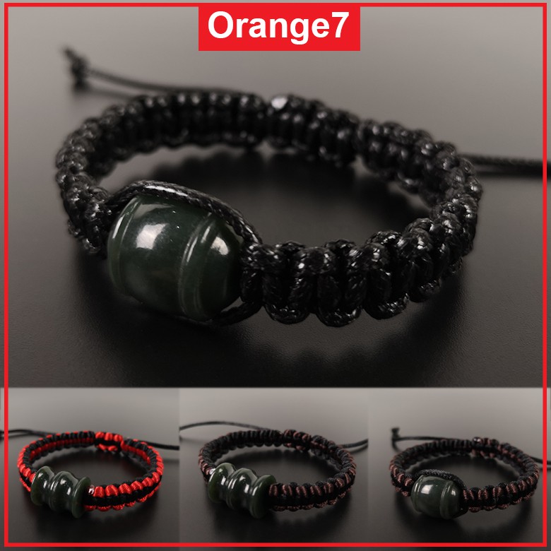 SHN01 Gelang Tali Giok Hijau Tua